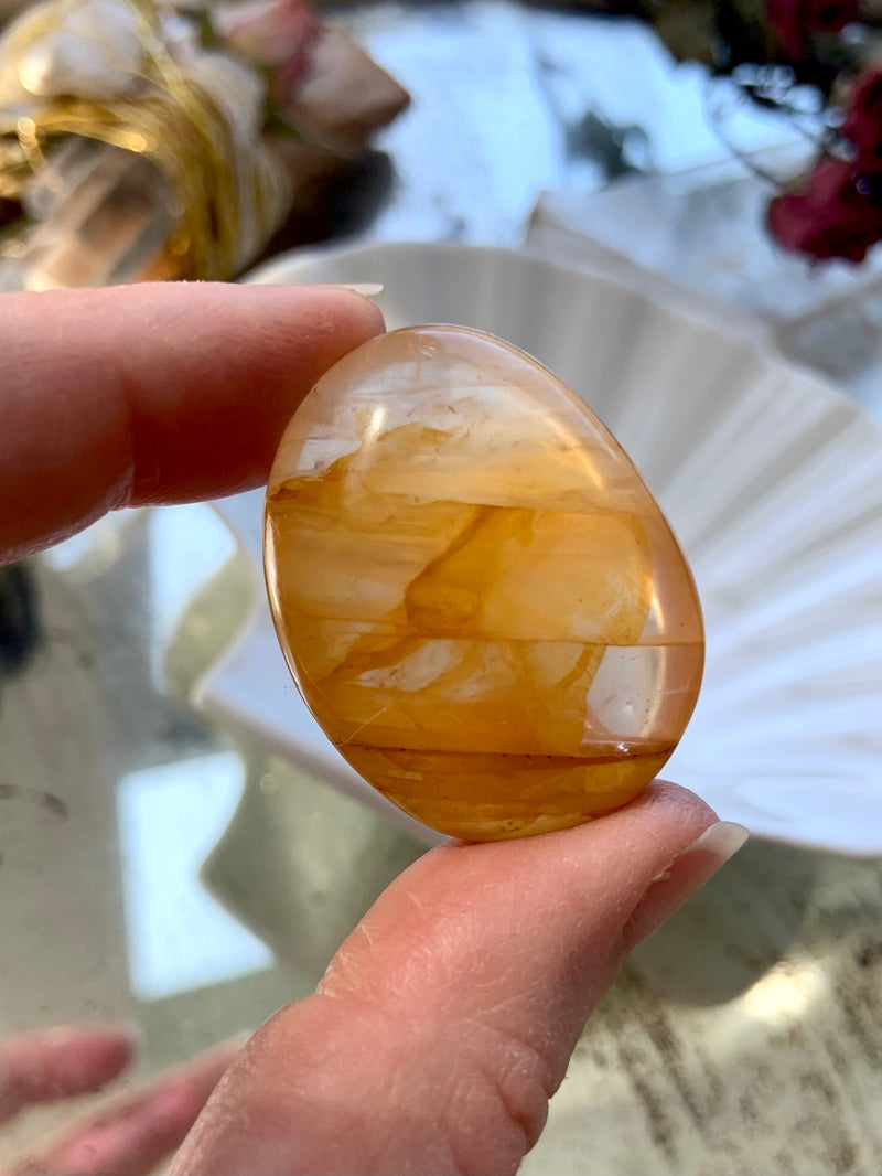 Small Golden Healer Quartz Palmstone