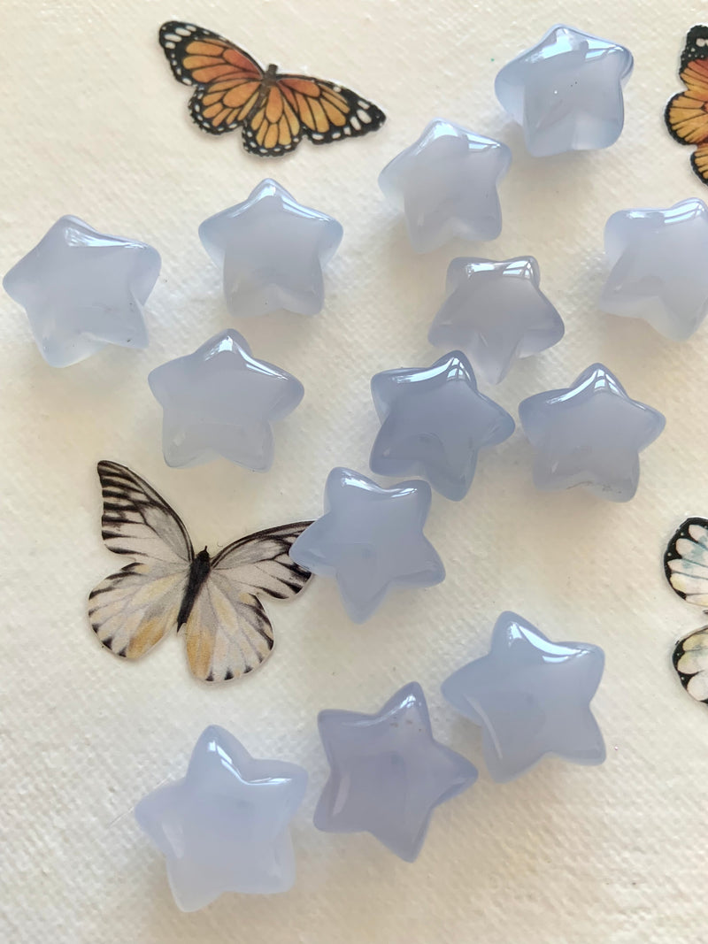 Mini Blue Chalcedony Stars