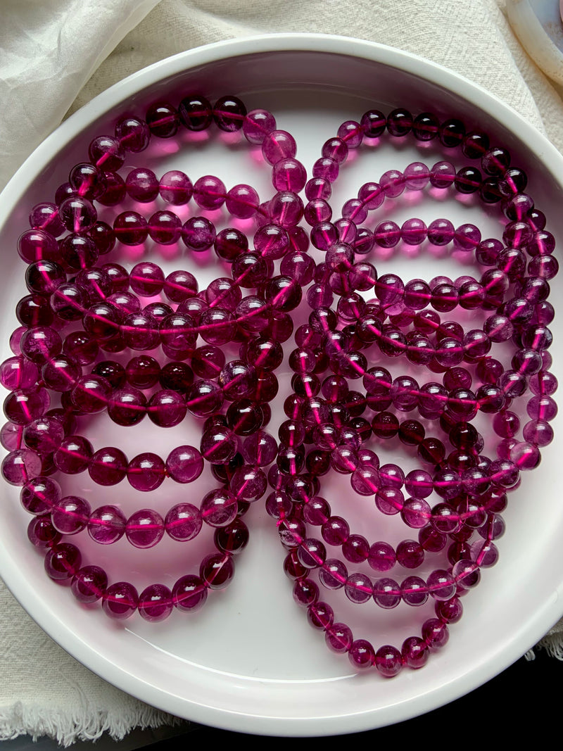 Rare Magenta Fluorite Bracelets