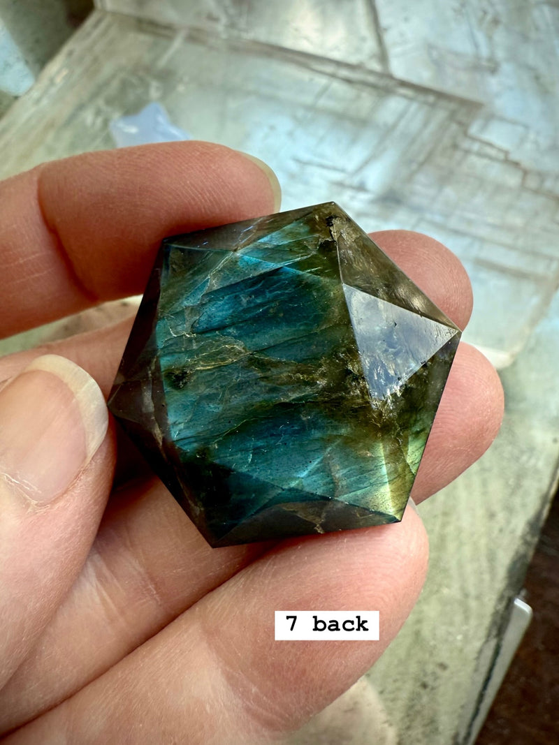 Flashy Labradorite Hexagon, Labradorite Star of David