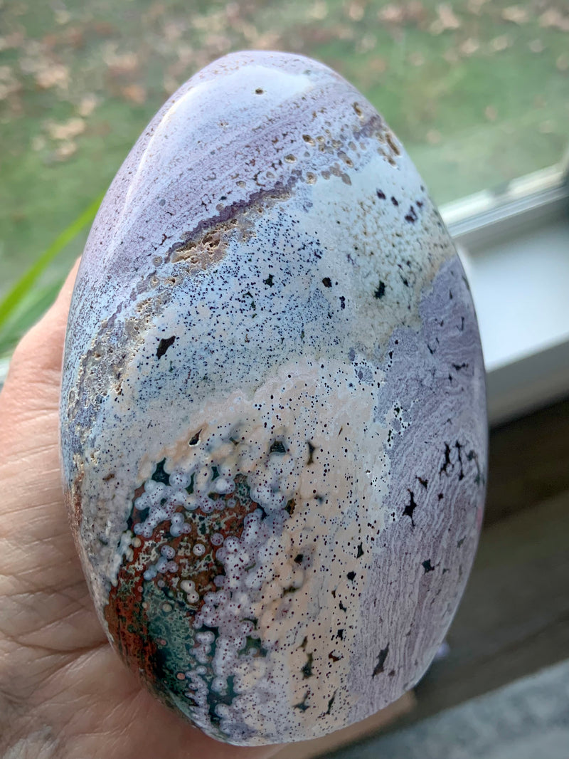 Pink Orbicular Ocean Jasper Freeform