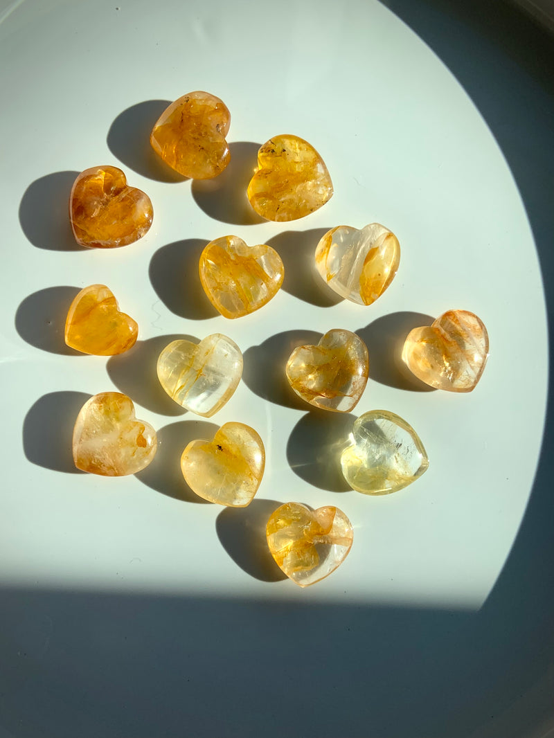 Tiny Golden Healer Crystal Hearts