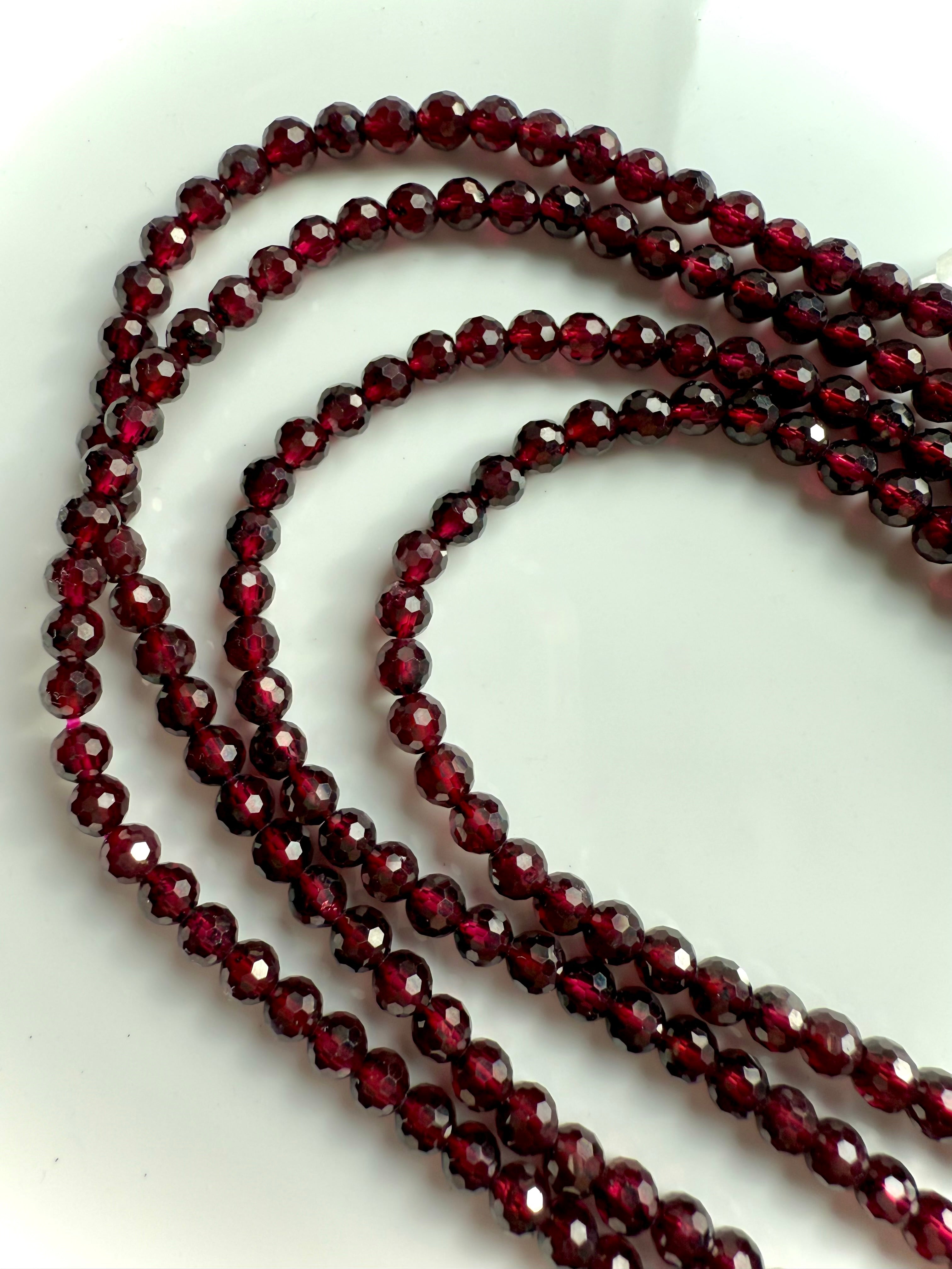 Wear Red Garnet jewelry for a calming energy to help you release stress, worry + anxiety