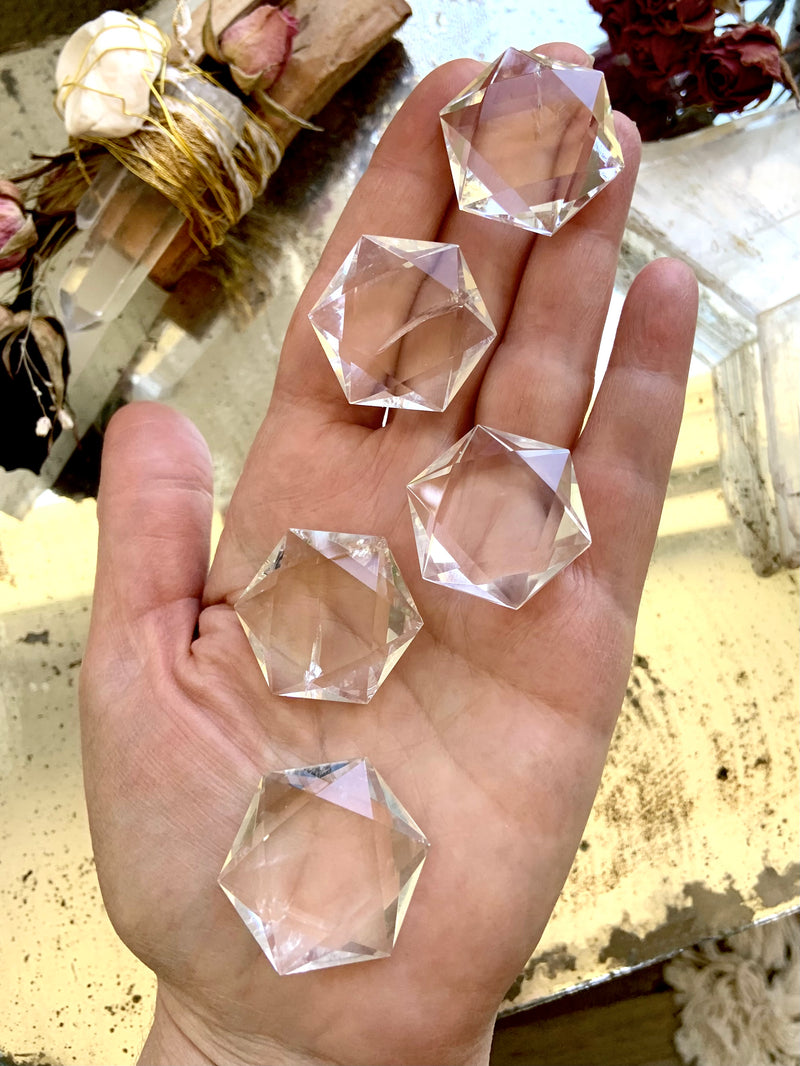 Clear Quartz Star of David