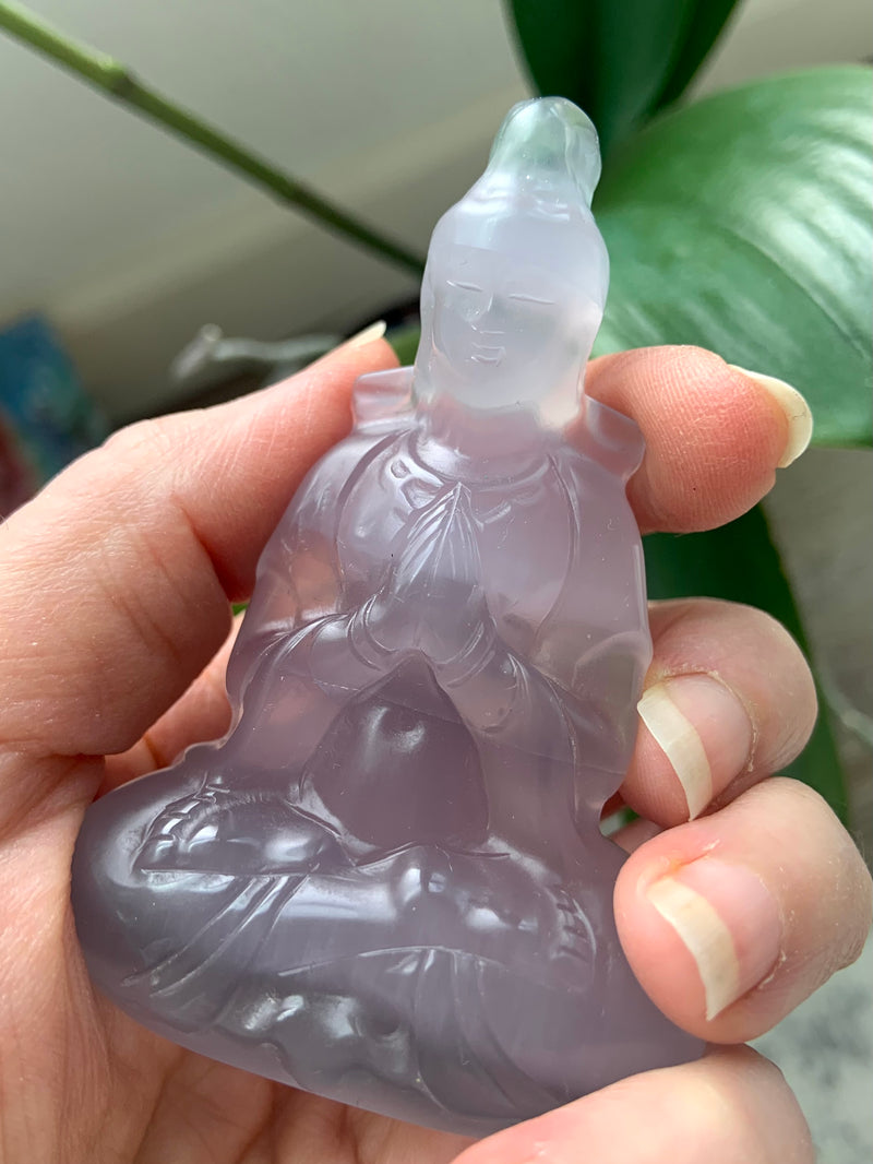 Fluorite Crystal Quan Yin Statue