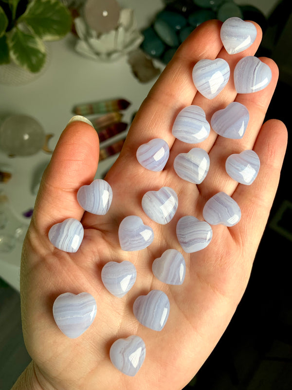 Mini Blue Lace Agate Hearts