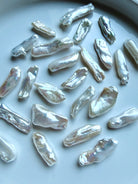 Loose Baroque Stick Pearls with luminous nacre and natural variations in shape, size and pearlescent color