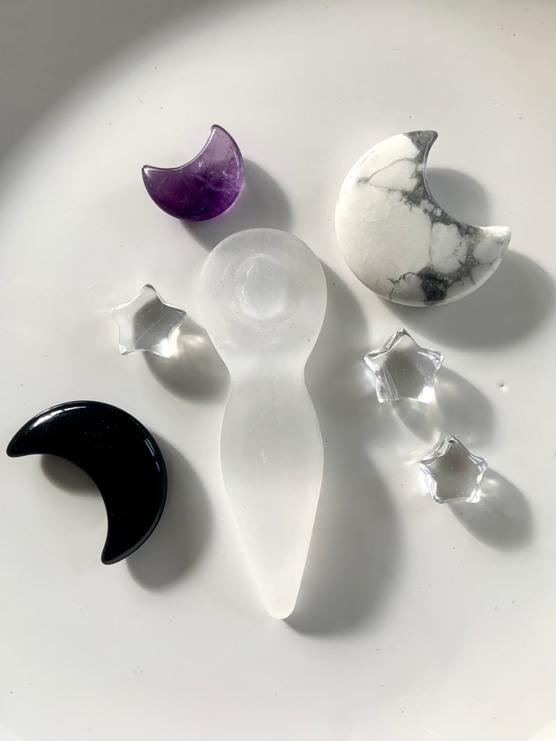 Triple Moon Goddess Crystal Sets - 3 Styles