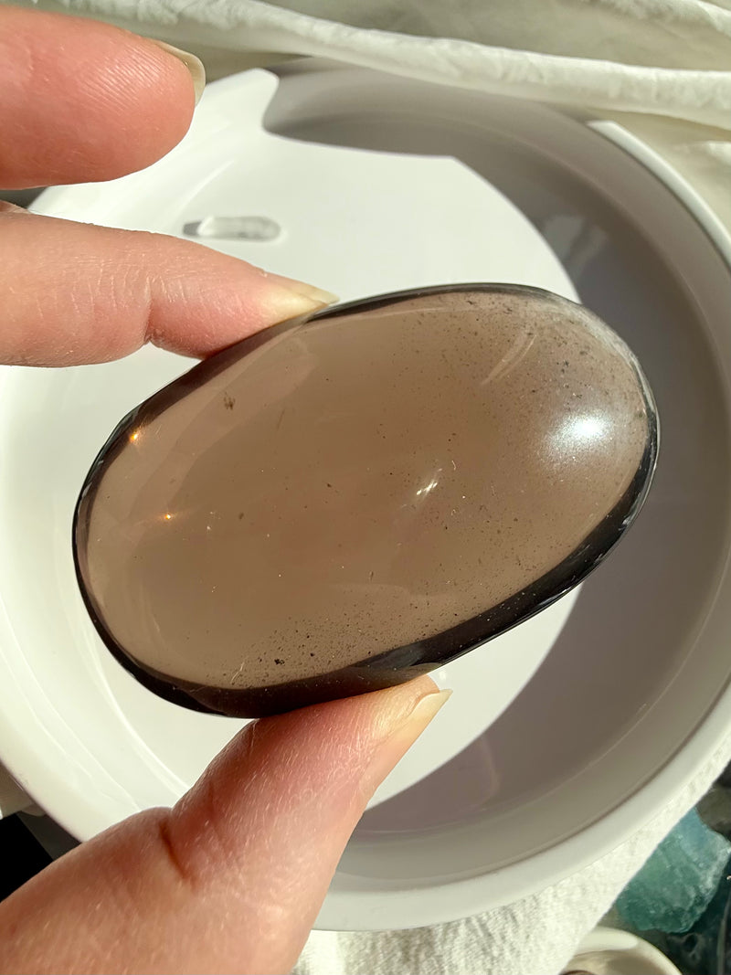 Large Smokey Quartz Palmstone