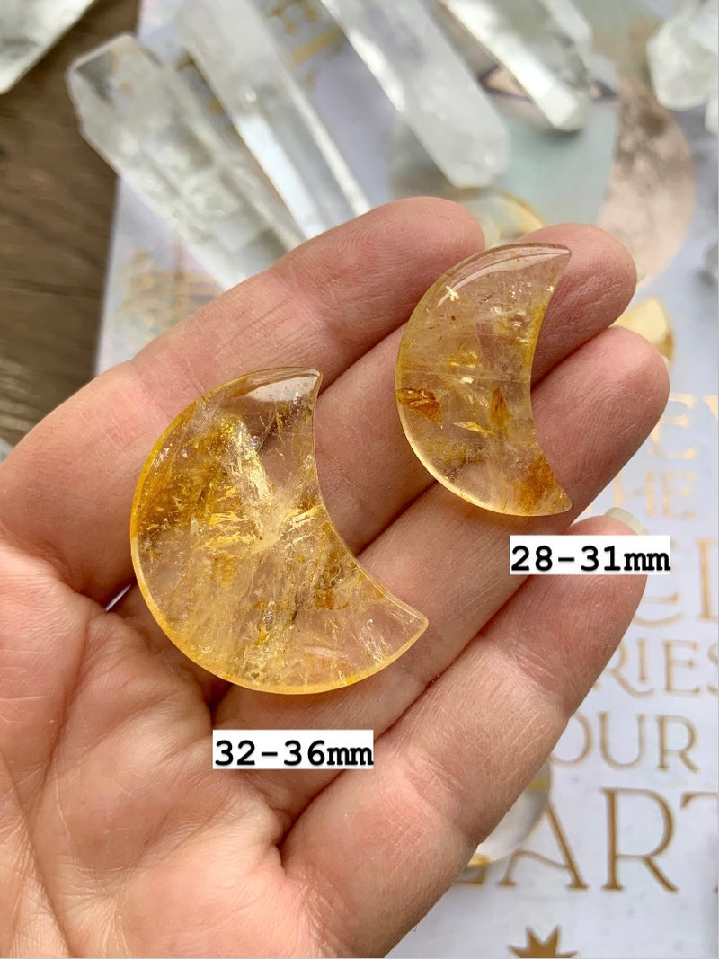 Golden Healer Quartz Moons