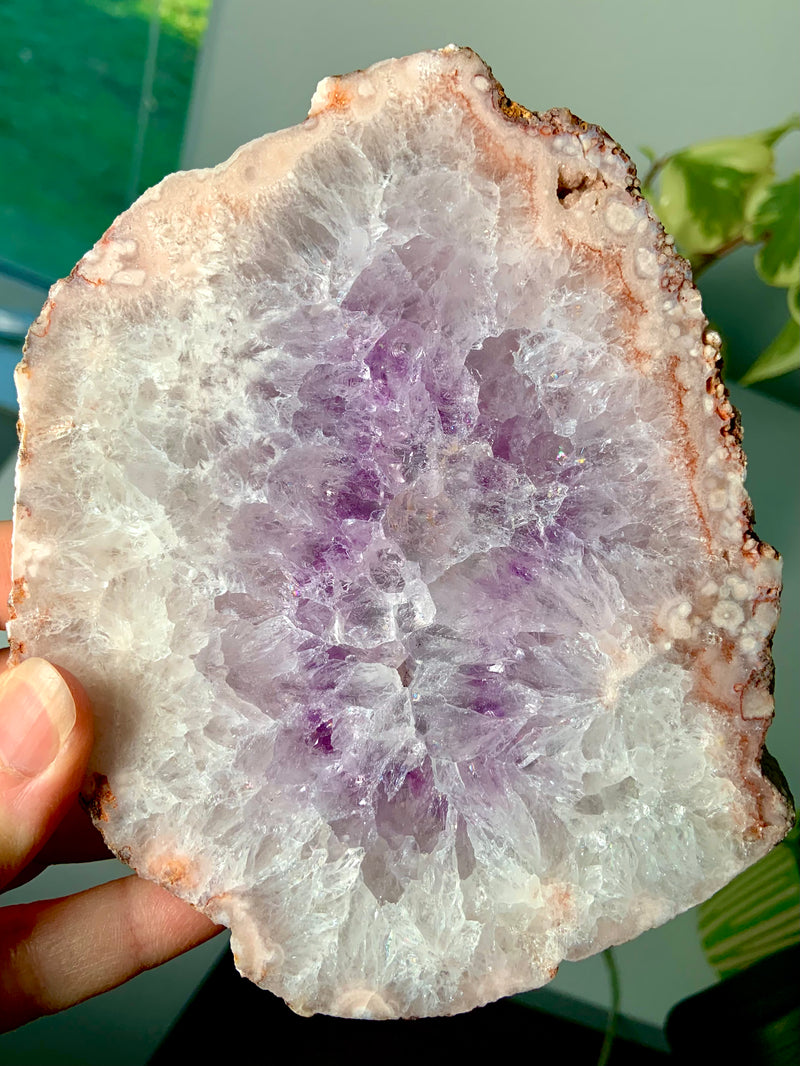 Amethyst x Flower Agate Slab