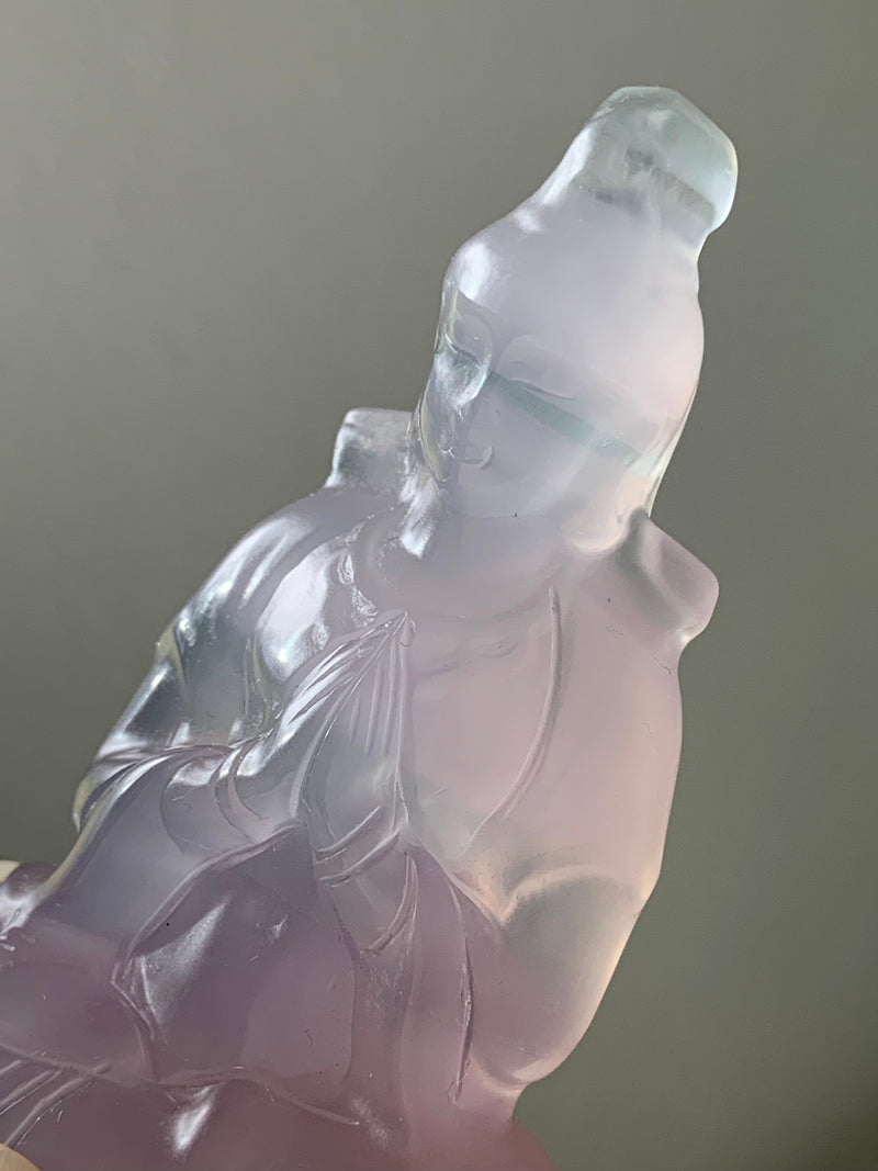 Fluorite Crystal Quan Yin Statue
