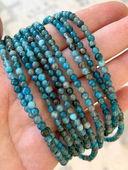 2 in 1 Blue Apatite Wrap Bracelet or Beaded Necklace