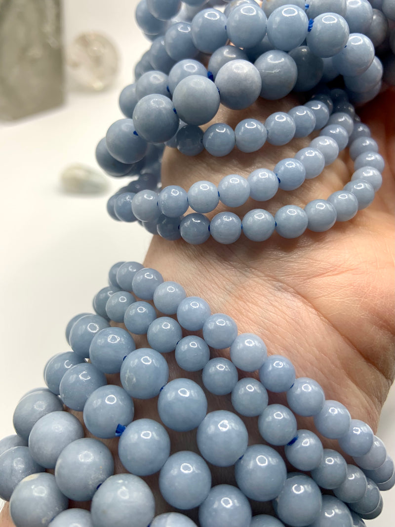 Angelite Beaded Bracelets