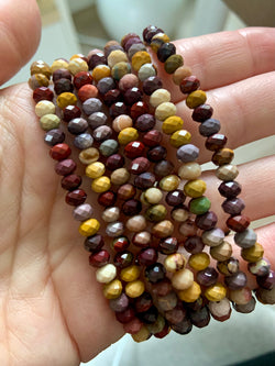 Faceted Mookaite Beaded Bracelet