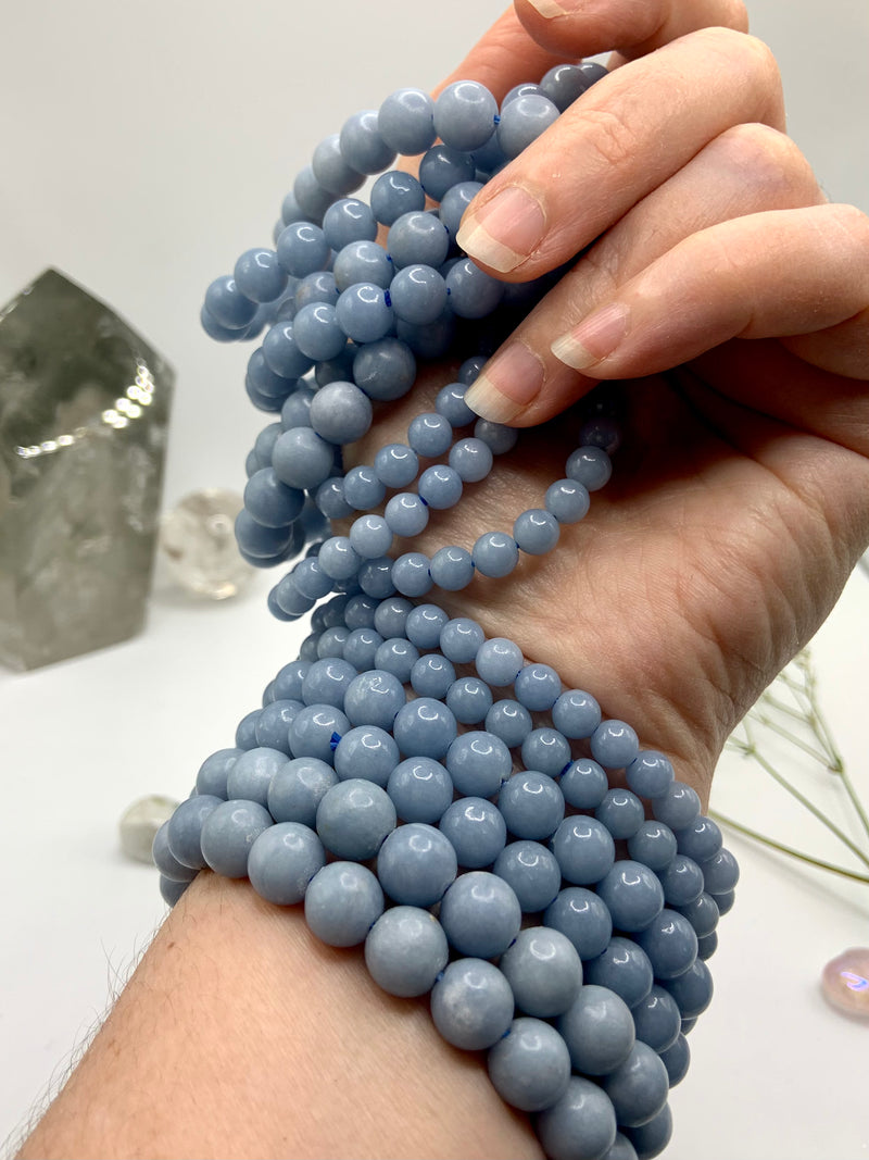 Angelite Beaded Bracelets