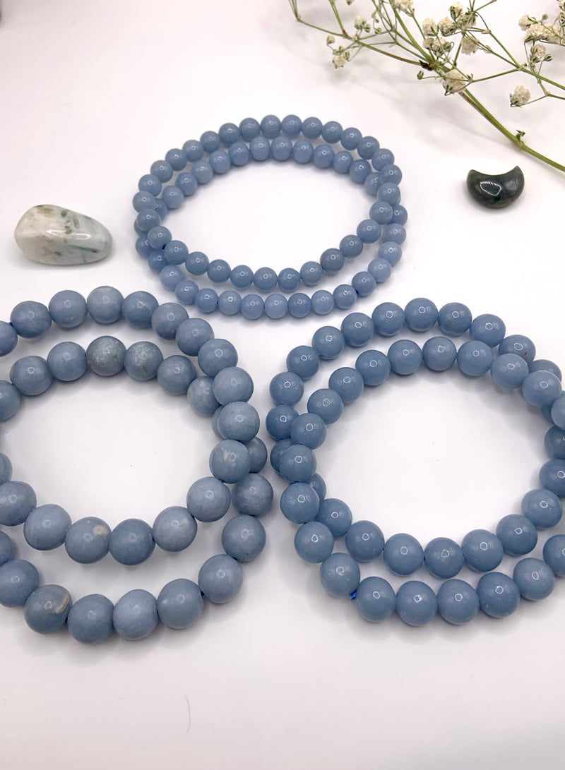 Angelite Beaded Bracelets