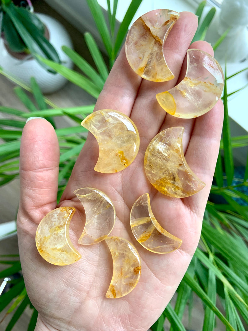 Golden Healer Quartz Moons