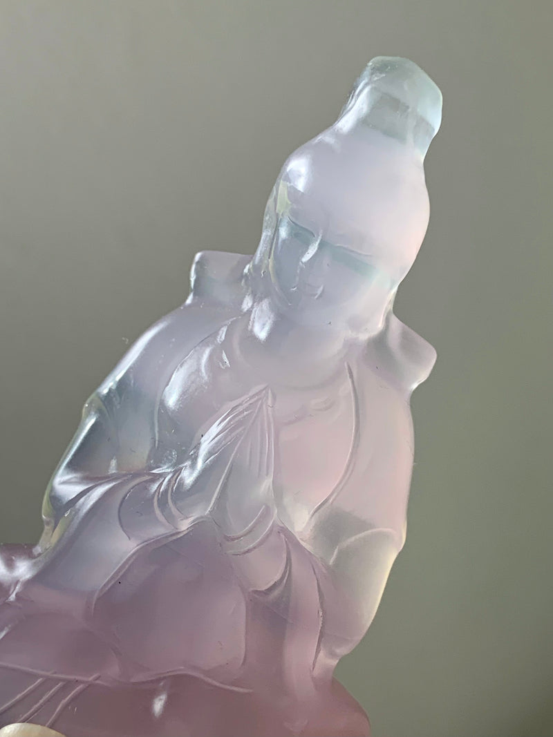 Fluorite Crystal Quan Yin Statue