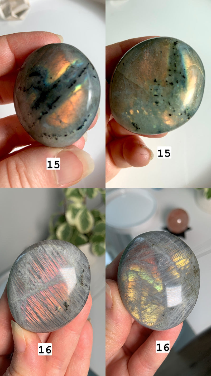 Sunset Labradorite Palm Stones - You Pick!