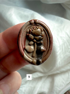 Polychrome Jasper Rose cabochon #9 with deep earthy brown, taupe, and cream stone detail