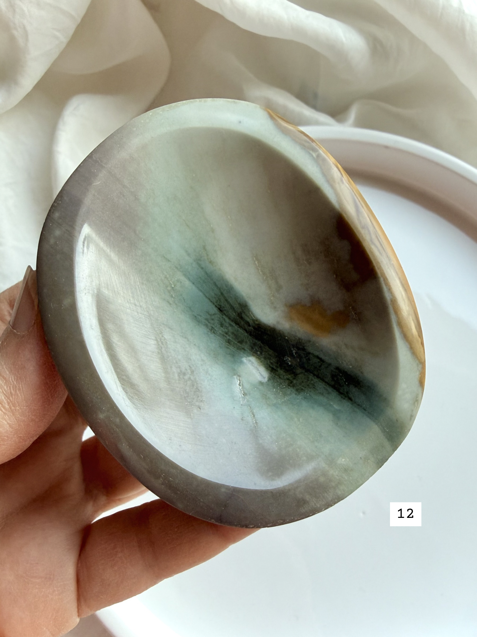 polychrome jasper crystal bowl small stone dish for crystals jewelry and spiritual gift