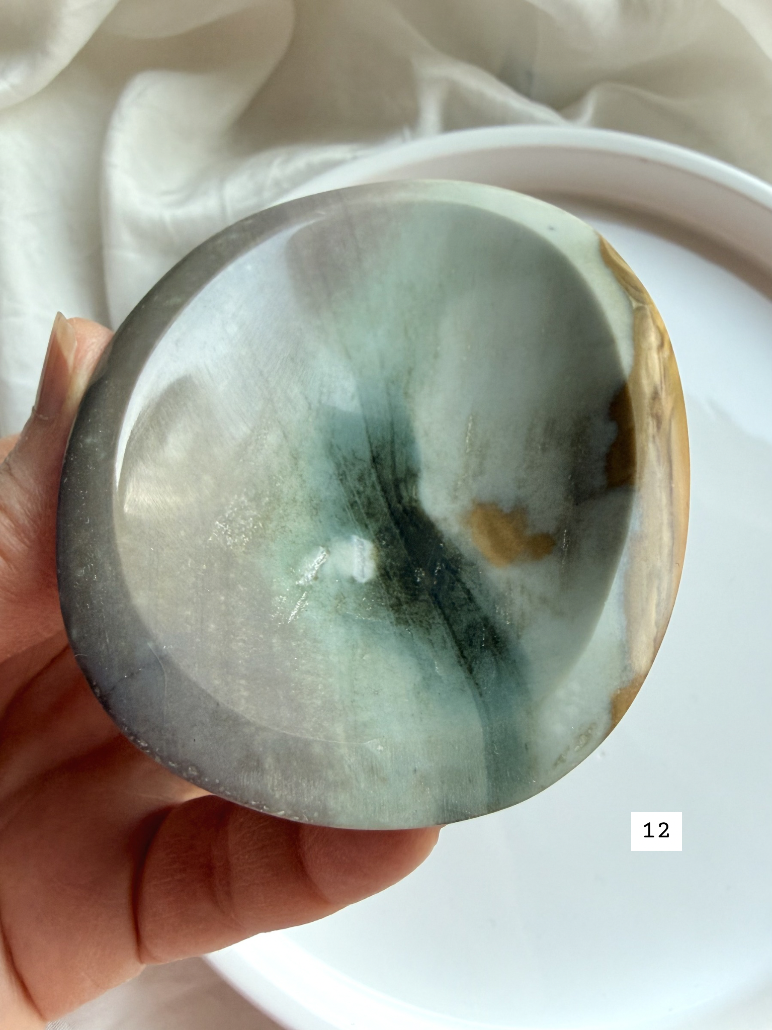 polychrome jasper crystal bowl for grounding energy root chakra healing and altar work