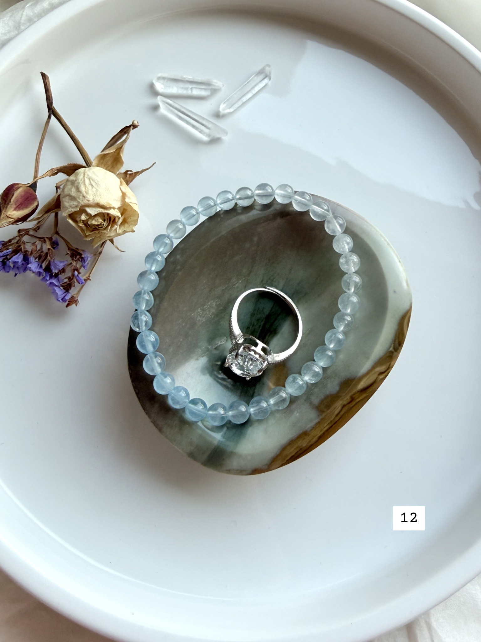 polychrome jasper bowl natural stone dish for jewelry holder and crystal display