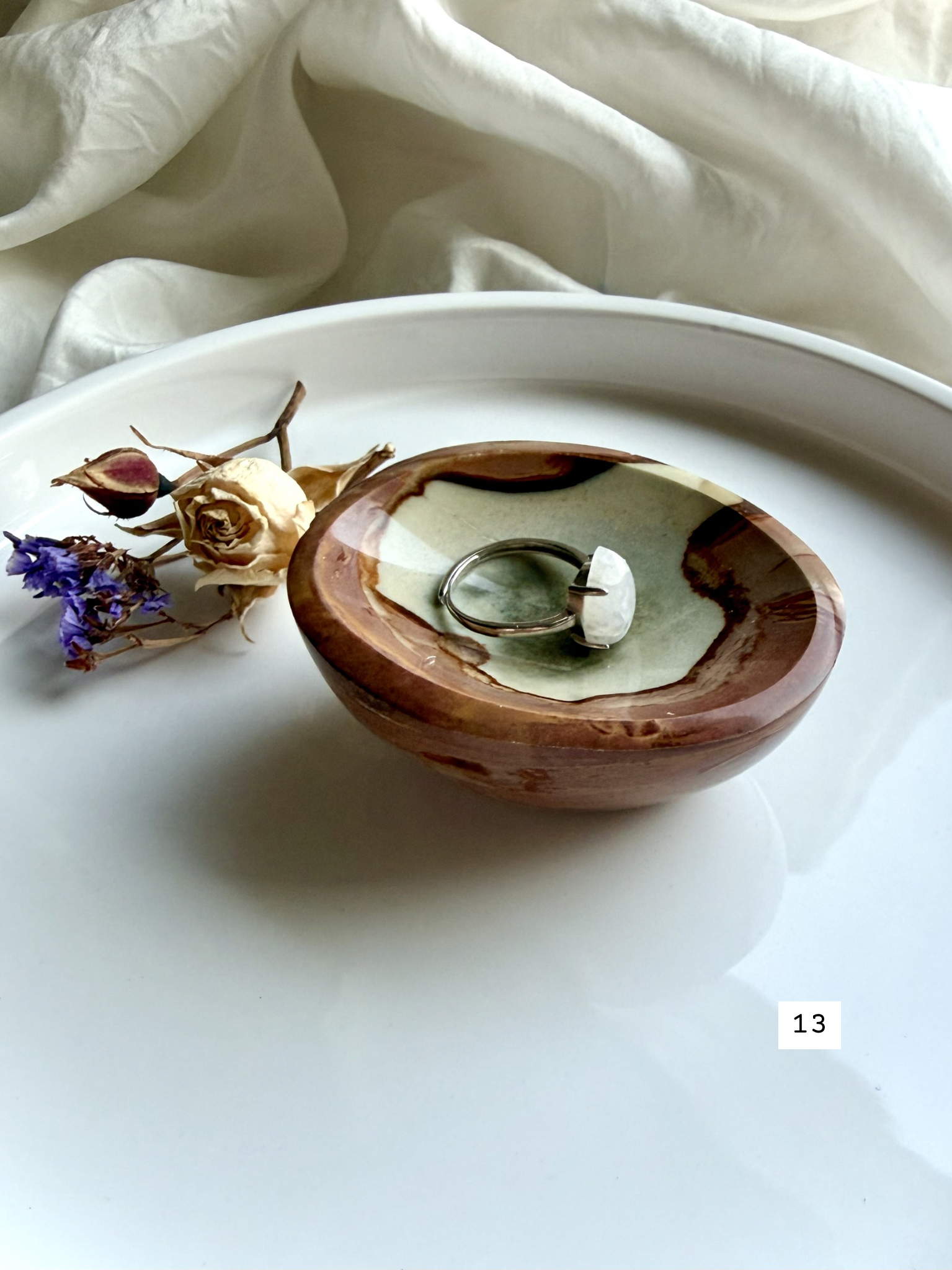 earthy polychrome jasper bowl decorative crystal dish for altar decor and sacred space styling