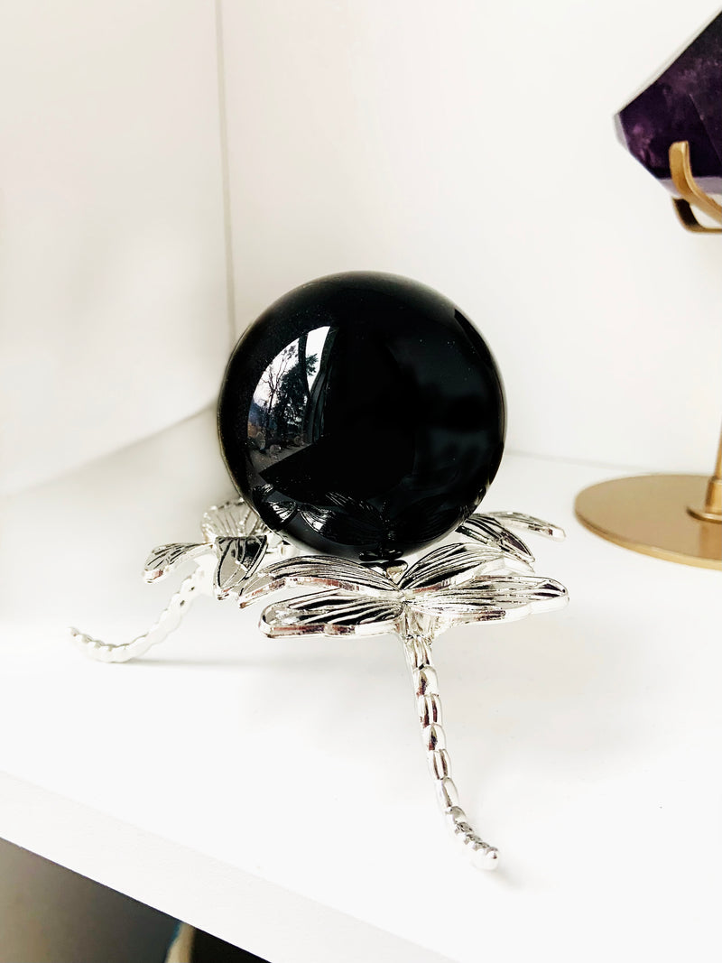 Black Obsidian Sphere for energetic protection