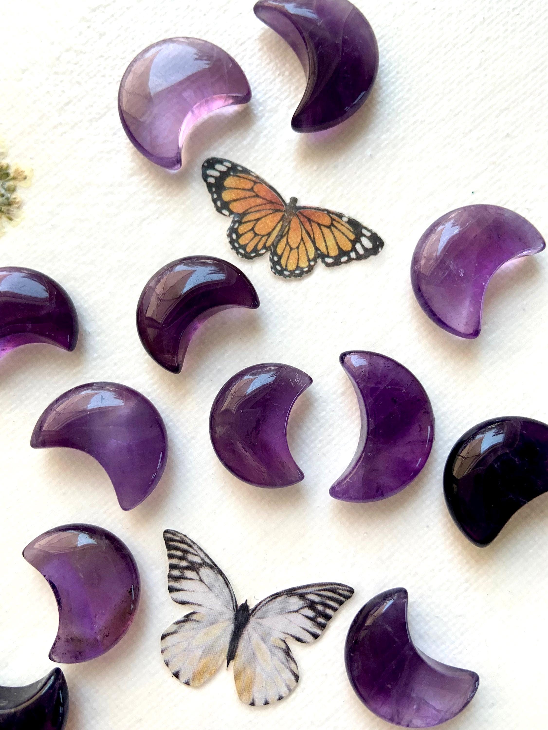 Mini Amethyst Moons bring peace, sparking spiritual growth + enhancing your intuitive gifts