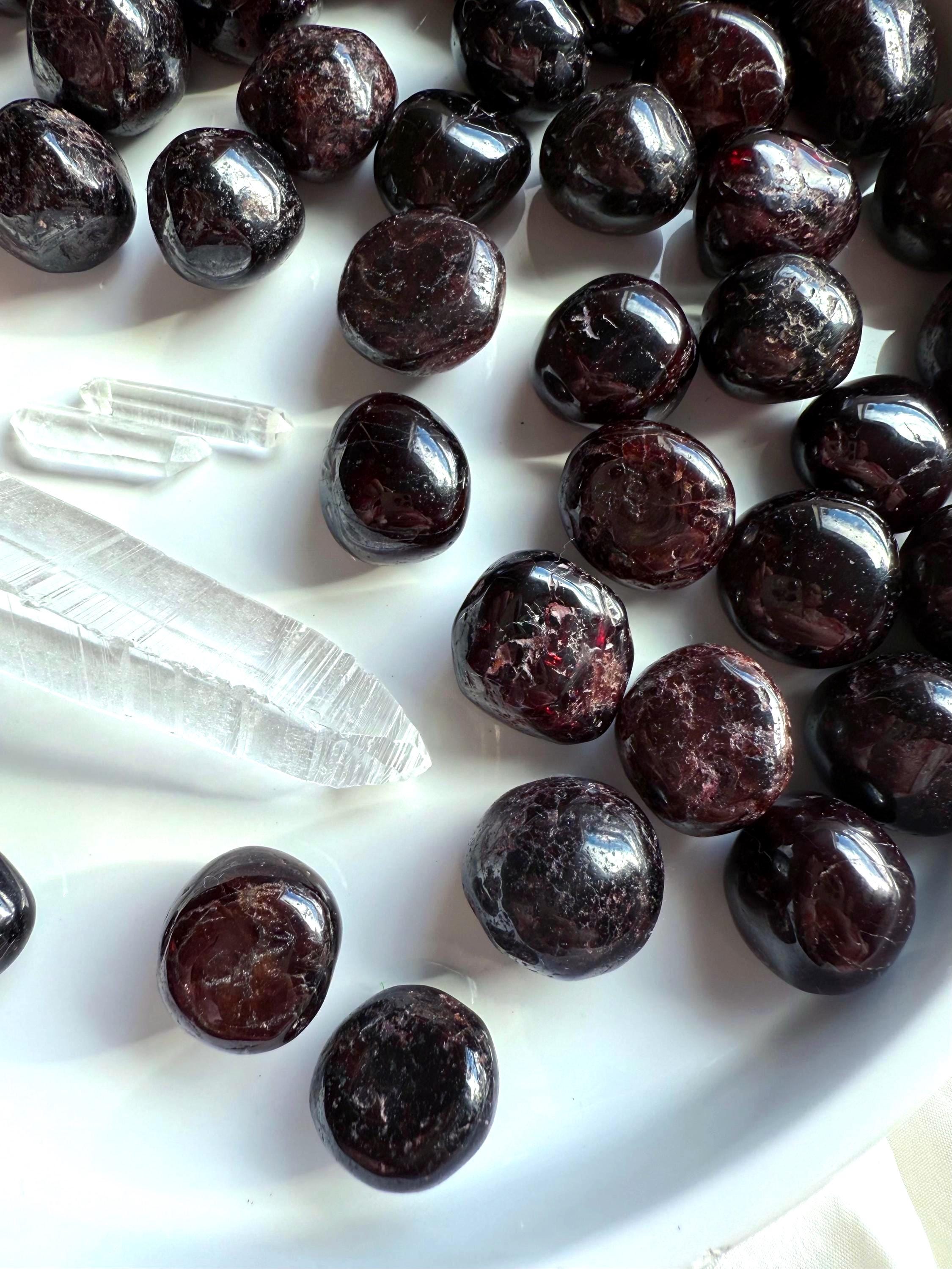 Tumbled Garnets