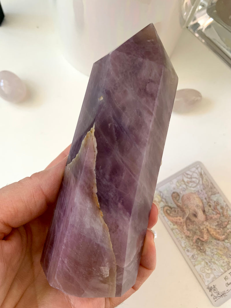 Purple Rose Quartz Tower