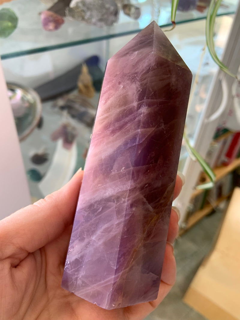 Purple Rose Quartz Tower