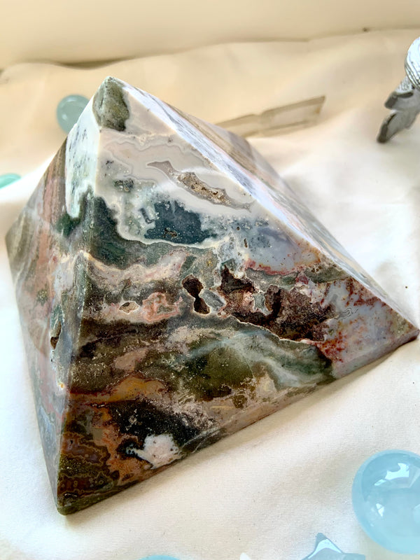 Big Ocean Jasper Pyramid