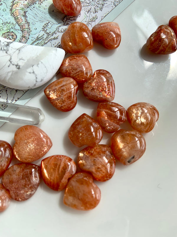 Sparkly Sunstone Hearts