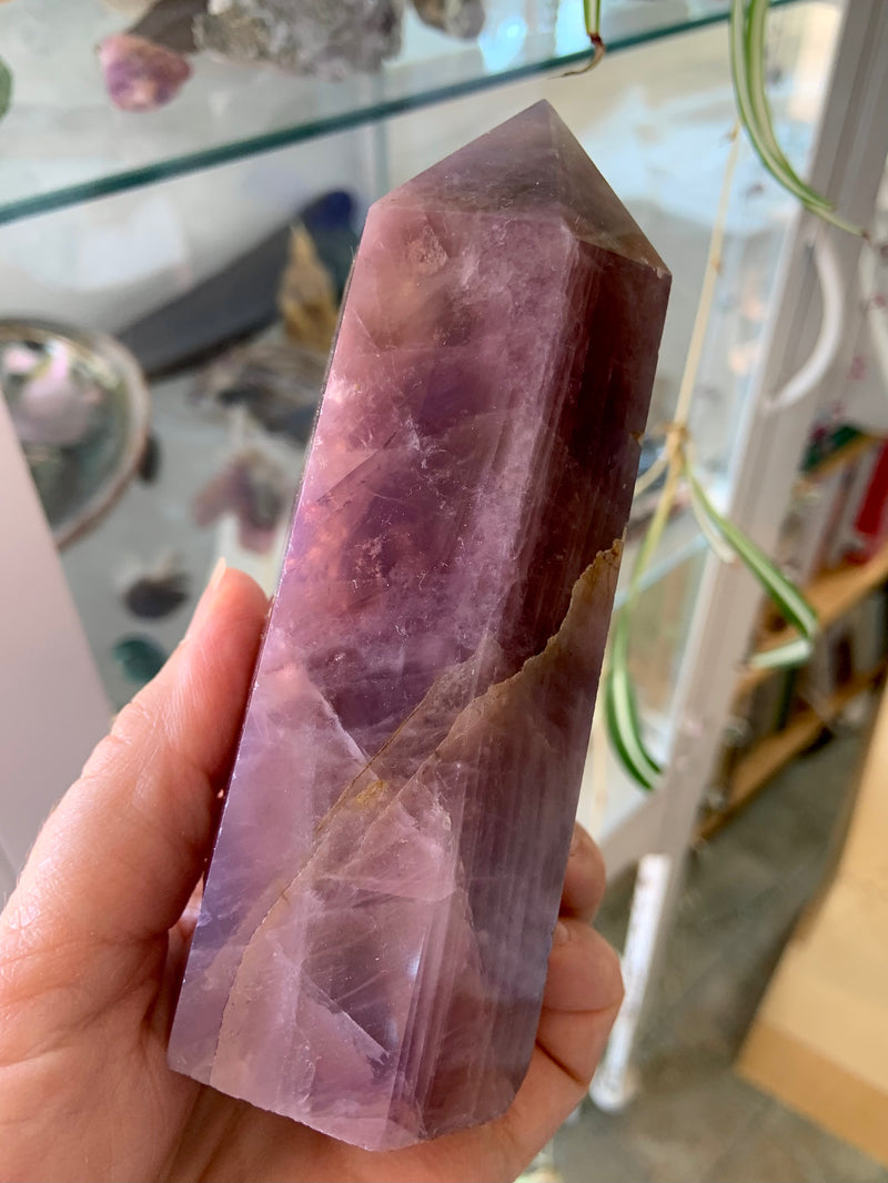 Purple Rose Quartz Tower