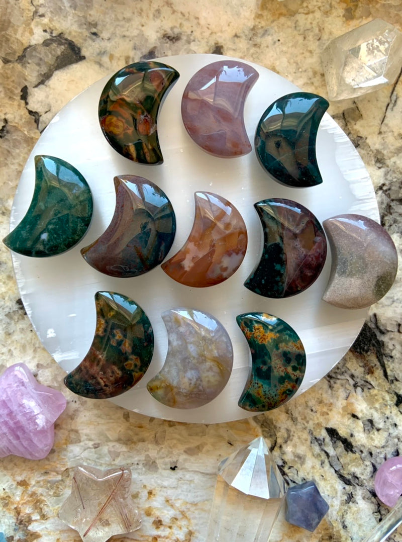 Colorful Ocean Jasper Moons