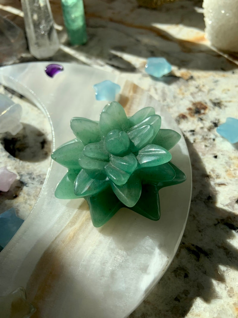 Green Aventurine Succulent