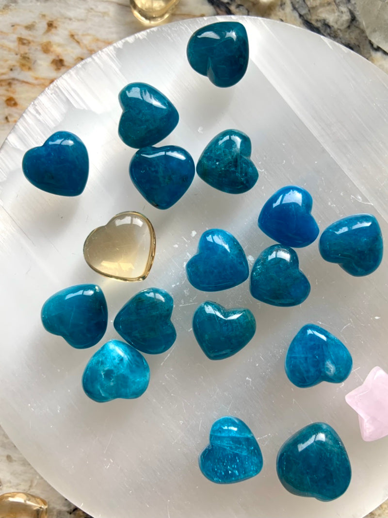 Mini Blue Apatite Hearts