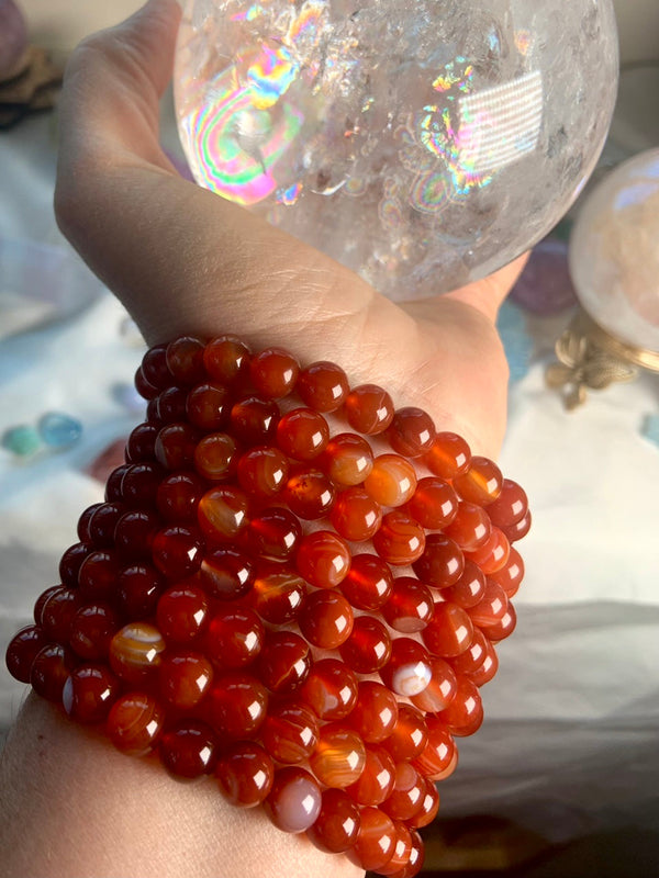 Carnelian Beaded Bracelet