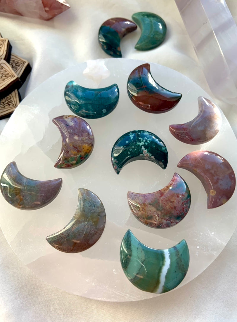 Colorful Ocean Jasper Moons