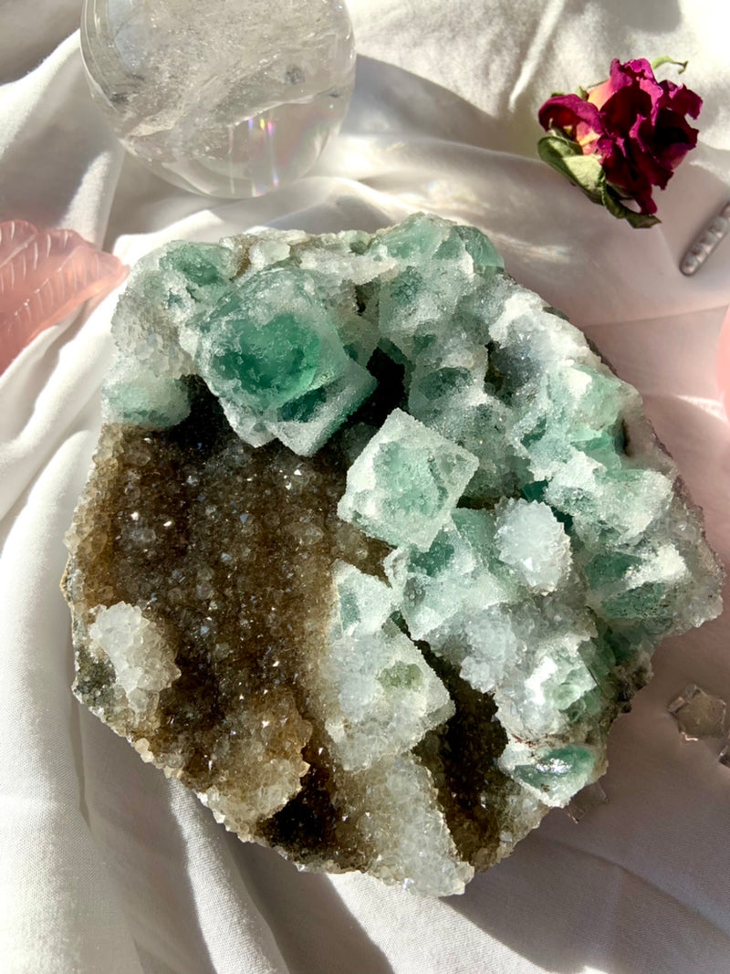 Sugary Cubic Fluorite Specimen