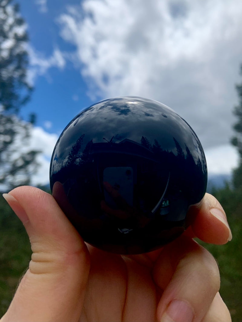 Black Obsidian Sphere for energetic protection