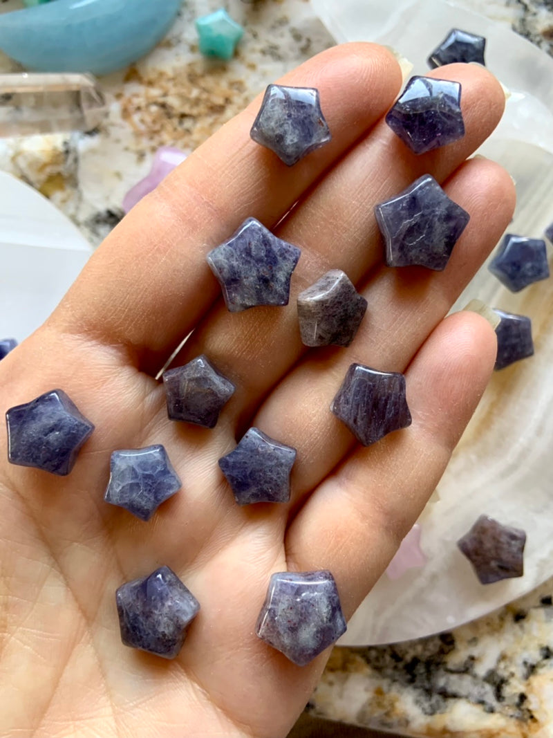 Iolite with Sunstone Mini Stars