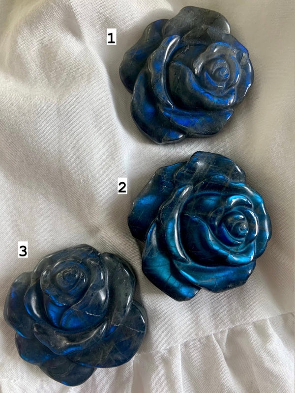 Blue Flash LABRADORITE Roses