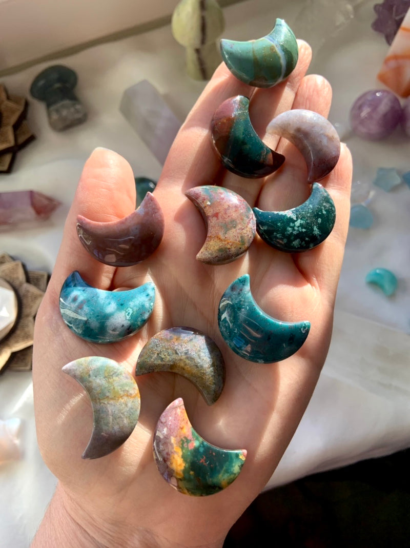 Colorful Ocean Jasper Moons