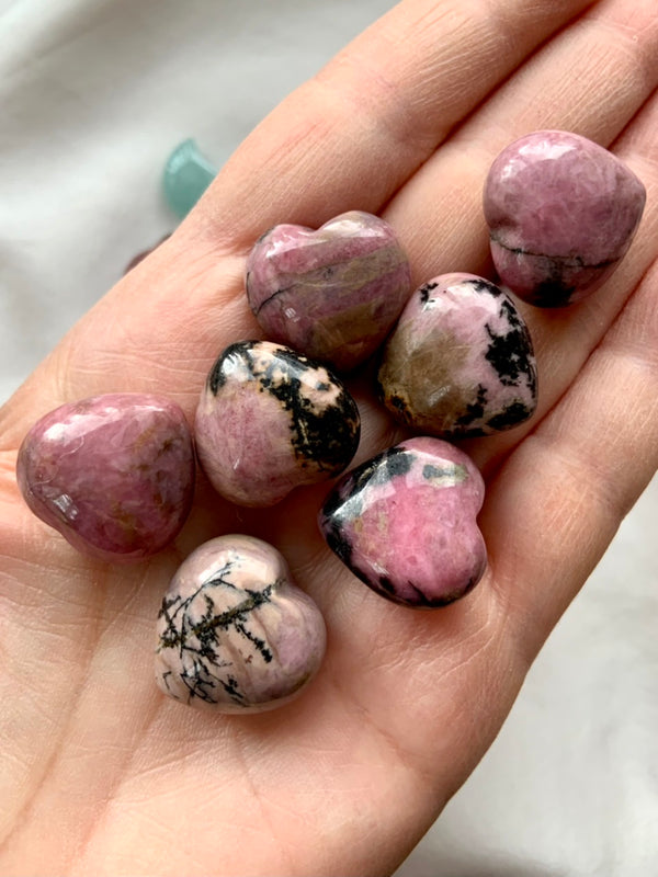 Mini Rhodonite Hearts