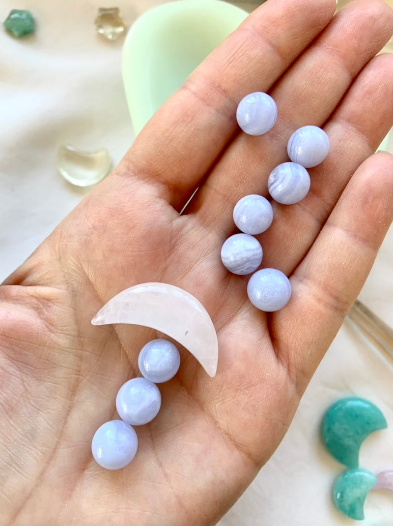 Mini Blue Lace Agate Spheres