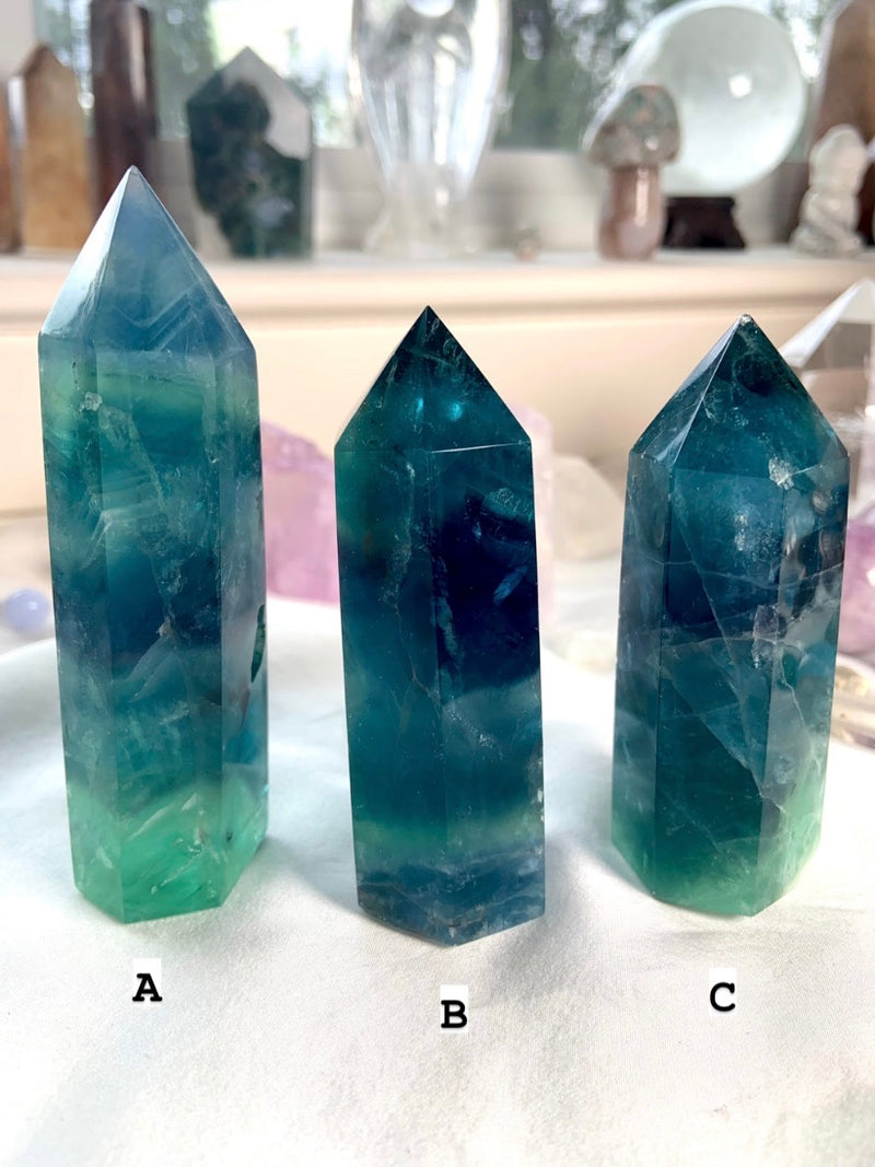 Atlantean Blue FLUORITE TOWERS